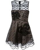 RED Valentino Bow Embroidered Sheer Dress - Lyst