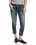 Current/Elliott Crop Straight Leg Jeans - Lyst