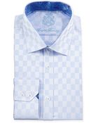 English Laundry Solid Tonal Check Woven Dress Shirt - Lyst