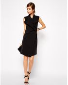 Asos Shift Dress With Cowl Neck - Lyst