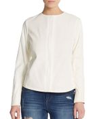 Vince Engineered Perforated Leather Jacket - Lyst