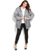 Michael Kors Michael Plus Size Hooded Houndstooth-Print Anorak - Lyst