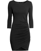 H&M Draped Dress - Lyst