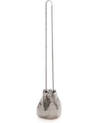 Whiting & Davis Soft Metal Bucket Bag - Pewter - Lyst