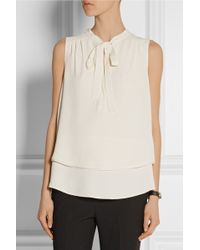 Proenza Schouler Pussy-Bow Crepe Top - Lyst