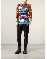Jeremy Scott Monster Face Sweater - Lyst
