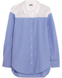 Sonia By Sonia Rykiel Satin Twill-Paneled Cotton Shirt - Lyst