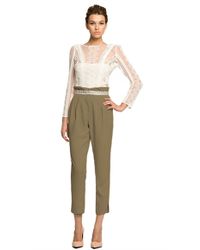 Catherine Malandrino Catherine Malandrino Belted Silk Pant - Lyst
