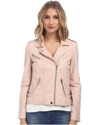 Rebecca Taylor Washed Leather Jacket - Lyst