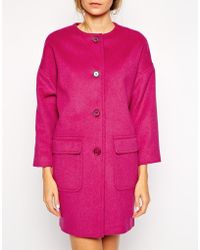 Helene Berman Collarless Coat - Lyst