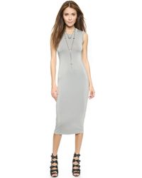 Enza Costa Twist Back Midi Dress - Black - Lyst