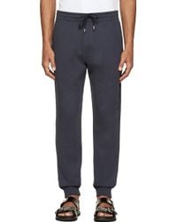 McQ by Alexander McQueen Midnight Blue Swallow Embroidered Sweatpants - Lyst
