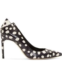 Brian Atwood Navy And White Dot Print Mercury Pumps - Lyst