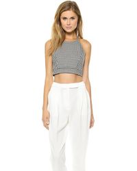 Sachin & Babi Maria Open Back Crop Top - Houndstooth Print - Lyst