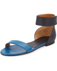 Chloé Gala Two-Tone Leather Sandal - Lyst
