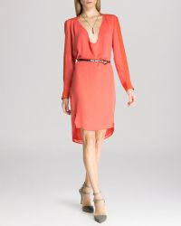 Halston Heritage Dress - V-Neck Color Block - Lyst