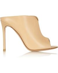 Gianvito Rossi Leather Mules - Lyst