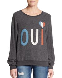 Wildfox Oui! Sweatshirt - Lyst
