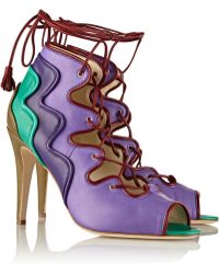 Brian Atwood Kayla Leather Sandals - Lyst
