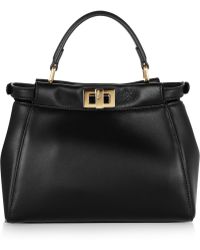 Fendi Peekaboo Small Leather Tote - Lyst