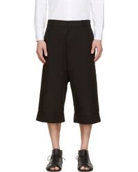 D By D Black Woven Lounge Shorts - Lyst