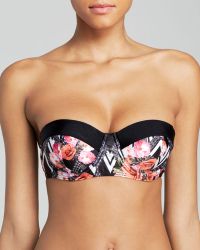 Mink Pink Scallop Lace Underwire Bandeau Bikini Top - Lyst
