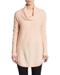 Catherine Malandrino Asymmeterical Seamed Cowlneck Sweater - Lyst