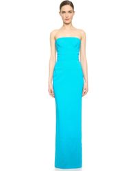 Viktor & Rolf Strapless Gown - Turquoise - Lyst