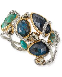 Alexis Bittar Asymmetric Crystal Vine Hinge Bracelet - Lyst