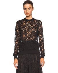 Givenchy Lace Sweatshirt - Lyst