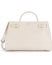Vince Camuto Tab-Detailed Leather Satchel - Lyst
