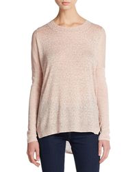 Rebecca Taylor Leopard Print Hi-Lo Sweater - Lyst