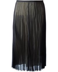 Forte Forte Sheer Panelled Pleated Skirt - Lyst
