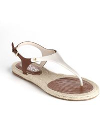 Kors By Michael Kors Stephy Leather T-Strap Sandals - Lyst