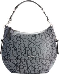 calvin klein hudson monogram hobo bag