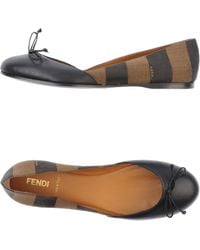 fendi logo flats