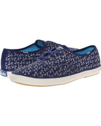 keds blue floral