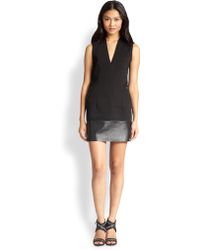 Sachin & Babi Astral Leather-Paneled Dress - Lyst