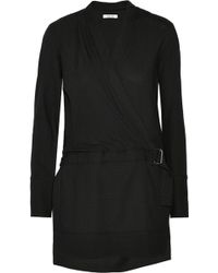 Helmut Lang Washed-Crepe Tunic - Lyst