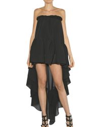 Lublu Pleated Chiffon Dress - Lyst