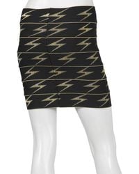 Pleasure Doing Business Bolts Skirt In Black Yellow - Lyst
