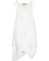 Max Azria Asymmetric Cutout Silk-georgette Top - Lyst