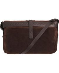 Bottega Veneta Nero Spinnaker Messenger Bag in Brown for Men (espresso