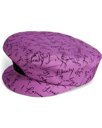 L'Wren Scott Mauve Signature Printed Hat - Lyst