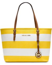 michael kors jet set tote yellow