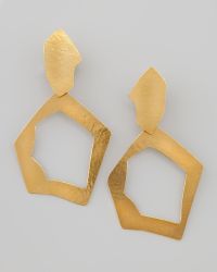 Herve Van Der Straeten Gold Open Circle Earrings - Lyst