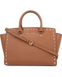 michael kors large selma studded saffiano tote