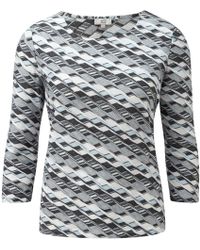 Cc Zig Zag Textured Slash Neck Jersey - Lyst