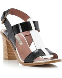 Pied A Terre Jaren Tbar Block Heel Sandals - Lyst