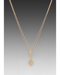 Juicy Couture Charm Minis Pave Heart and Key Necklace Duo in Metallic Gold - Lyst
